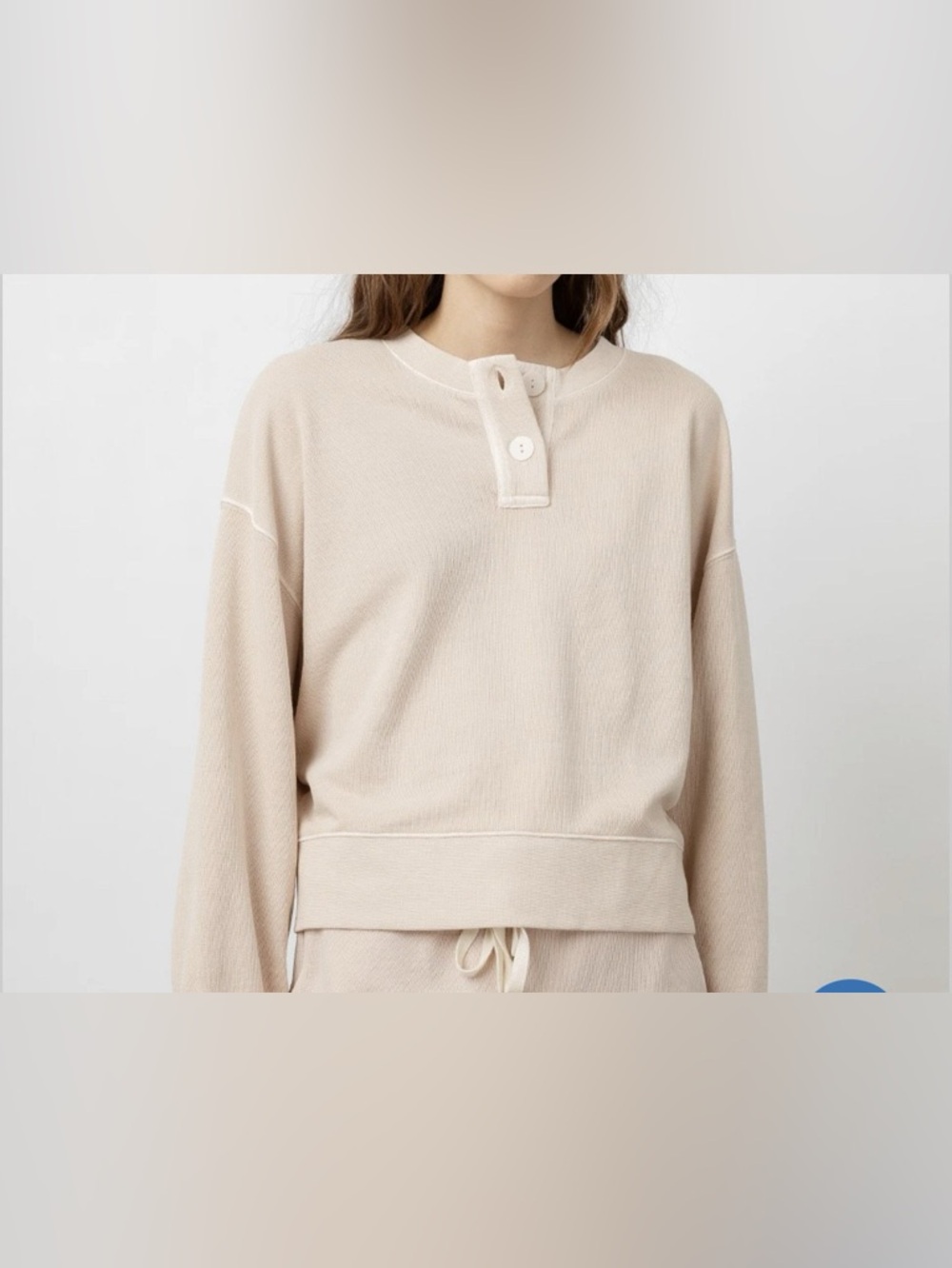 RAILS Erin Henley Sweatshirt In Putty Light Tan Size Medium